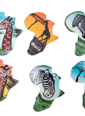 African Mapped Fridge Magnets