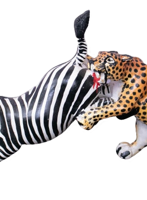 Leopard Hunting Zebra